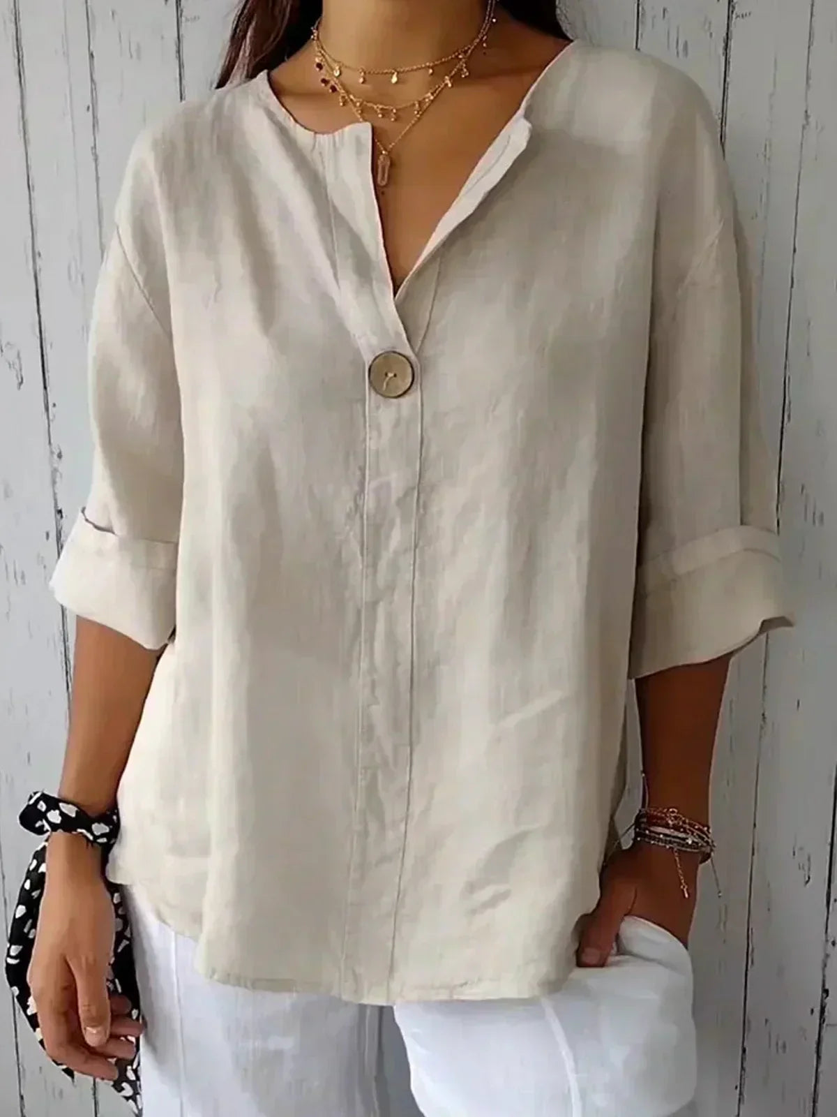 Jessie Relaxed V-Neck Top