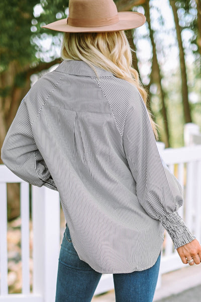 Mid-Length Button-Up Top