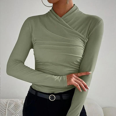 Timeless Cross-Neck Blouse