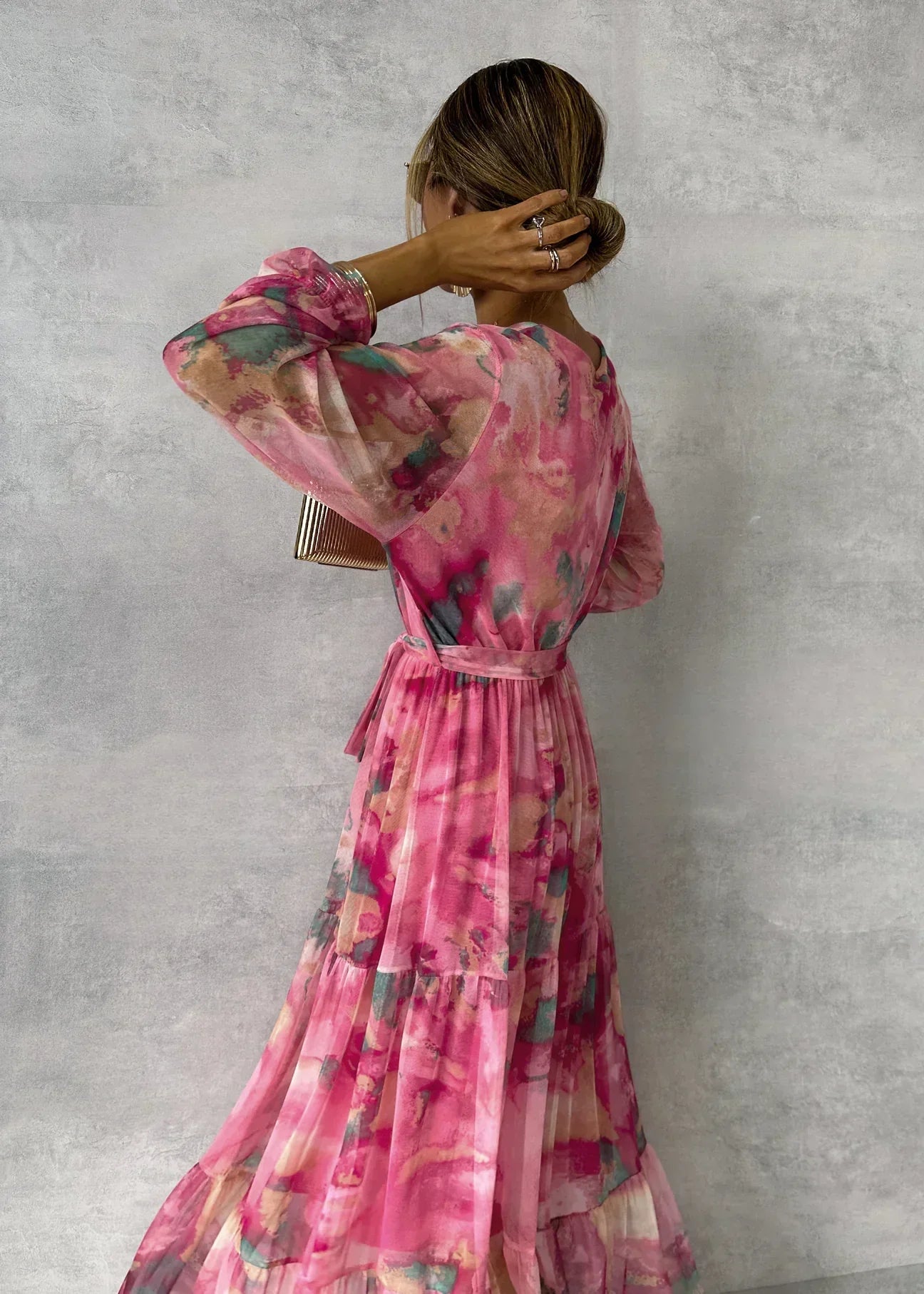 Mollie | Maxi Dress with Floral Wrap Design