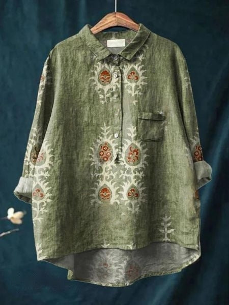 Floral Elegance Lila Blouse