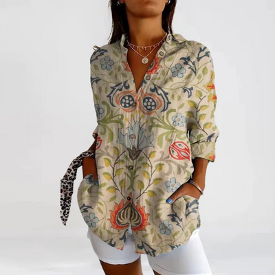 Floral Print Casual Blouse - Tina Collection