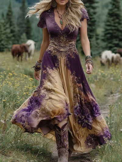 Lavender Bloom Maxi Dress – Flowing Elegance for Every Summer Day