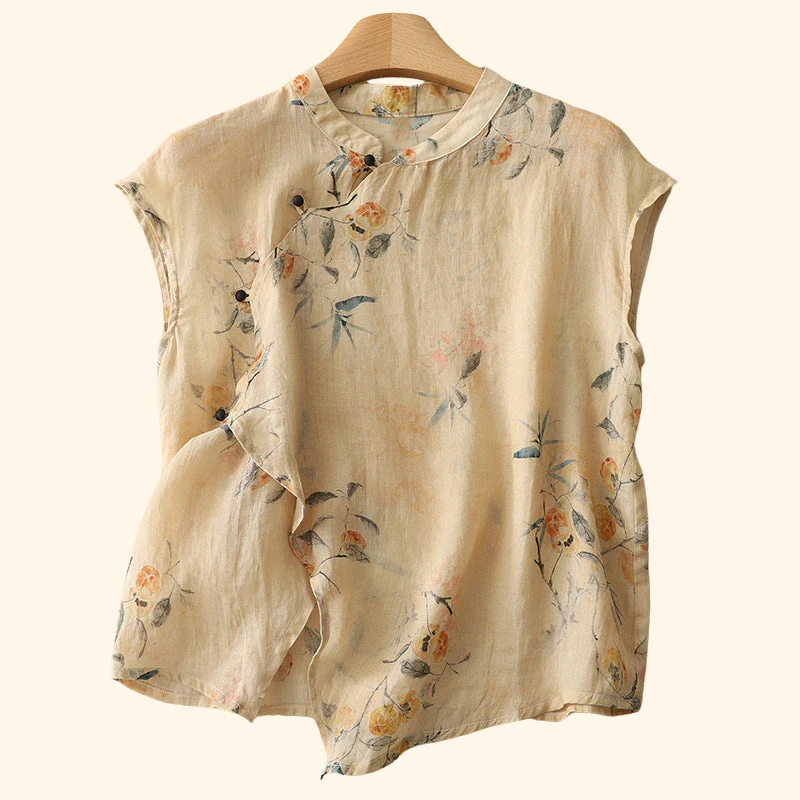 AMANDA COTTON LINEN BLOUSE