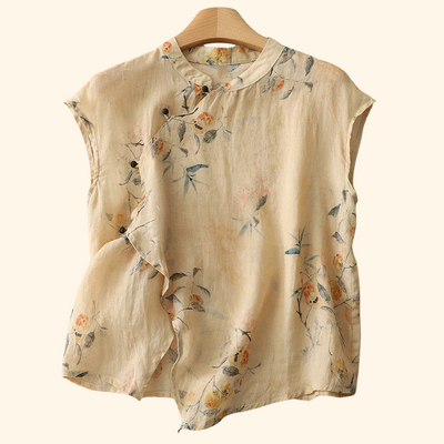 AMANDA COTTON LINEN BLOUSE