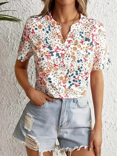 Charis Floral Print Button-Up Shirt