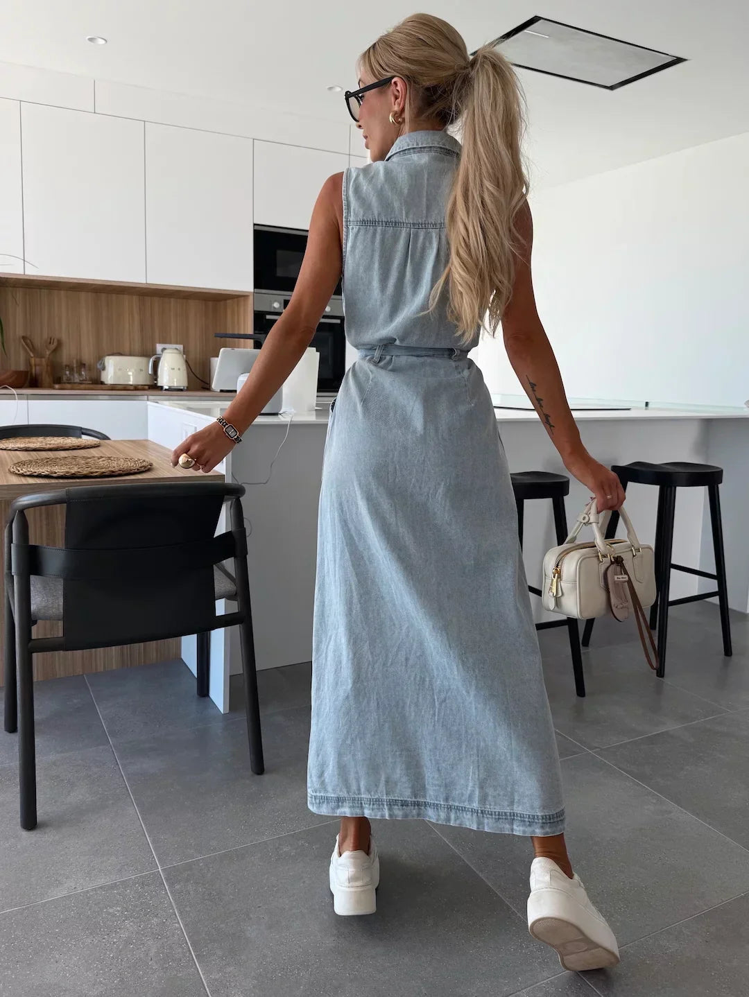 Luzia | Long Denim Maxi Dress