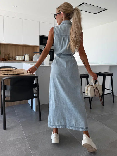 Luzia | Long Denim Maxi Dress