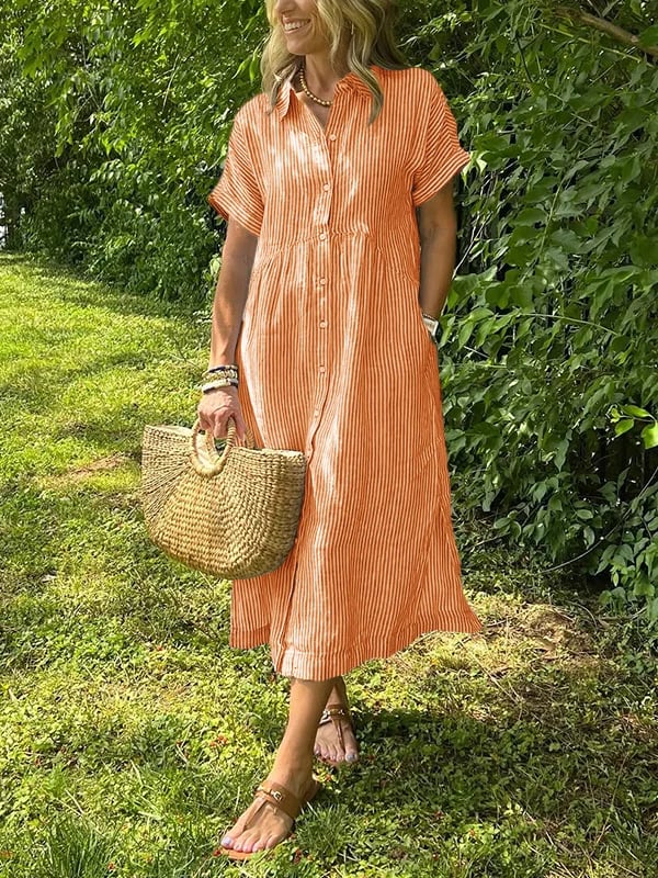 Camila | Chic Striped Elegance Dress