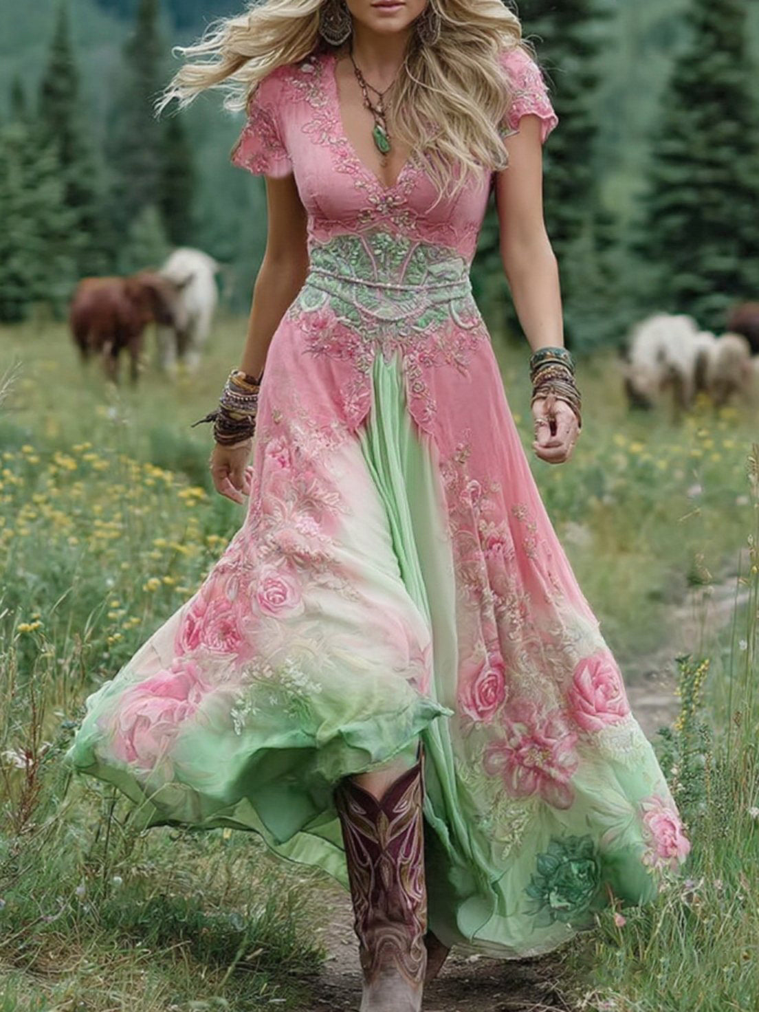 Lavender Bloom Maxi Dress – Flowing Elegance for Every Summer Day