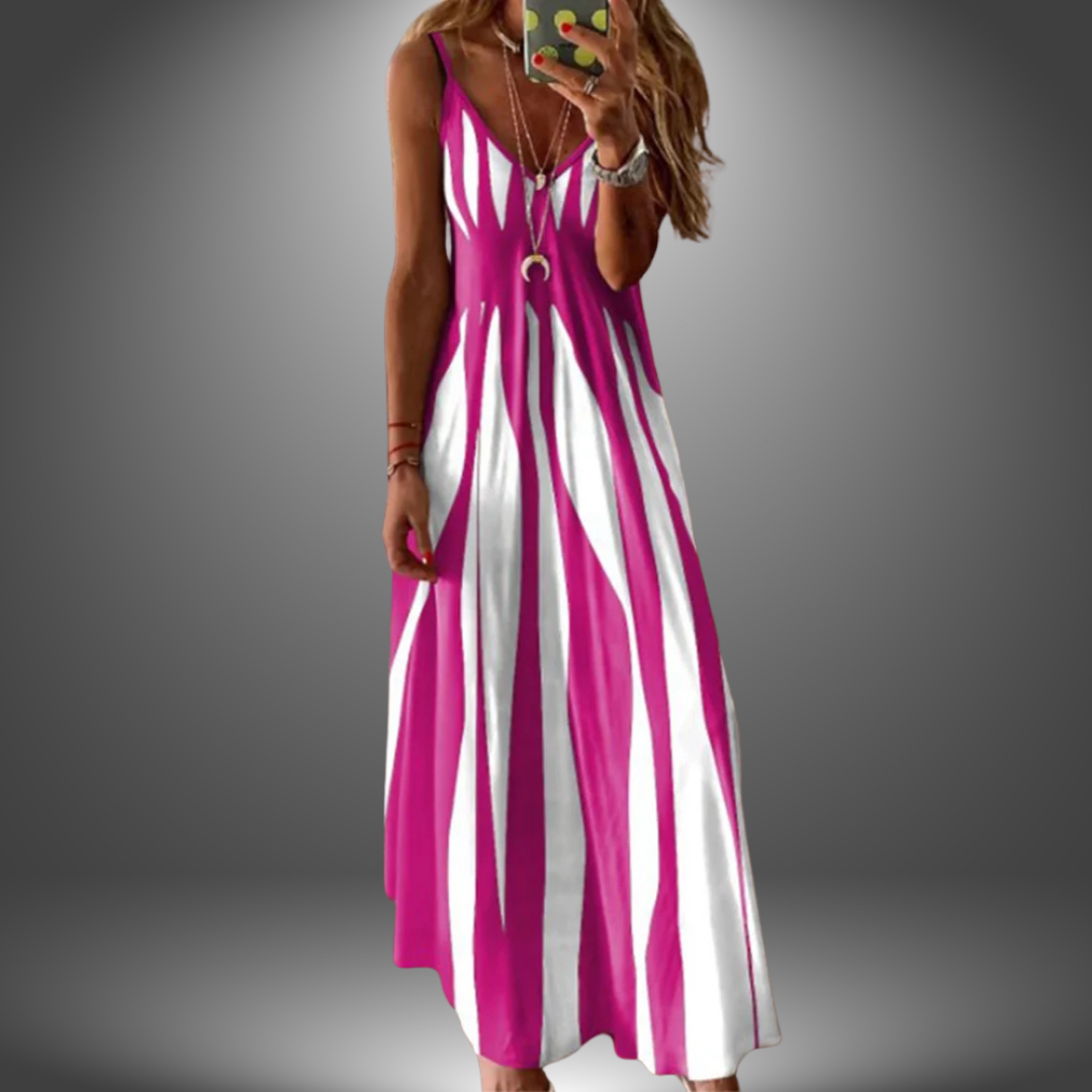 Lylou | Chic Sleeveless Striped Maxi Dress