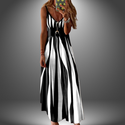 Lylou | Chic Sleeveless Striped Maxi Dress