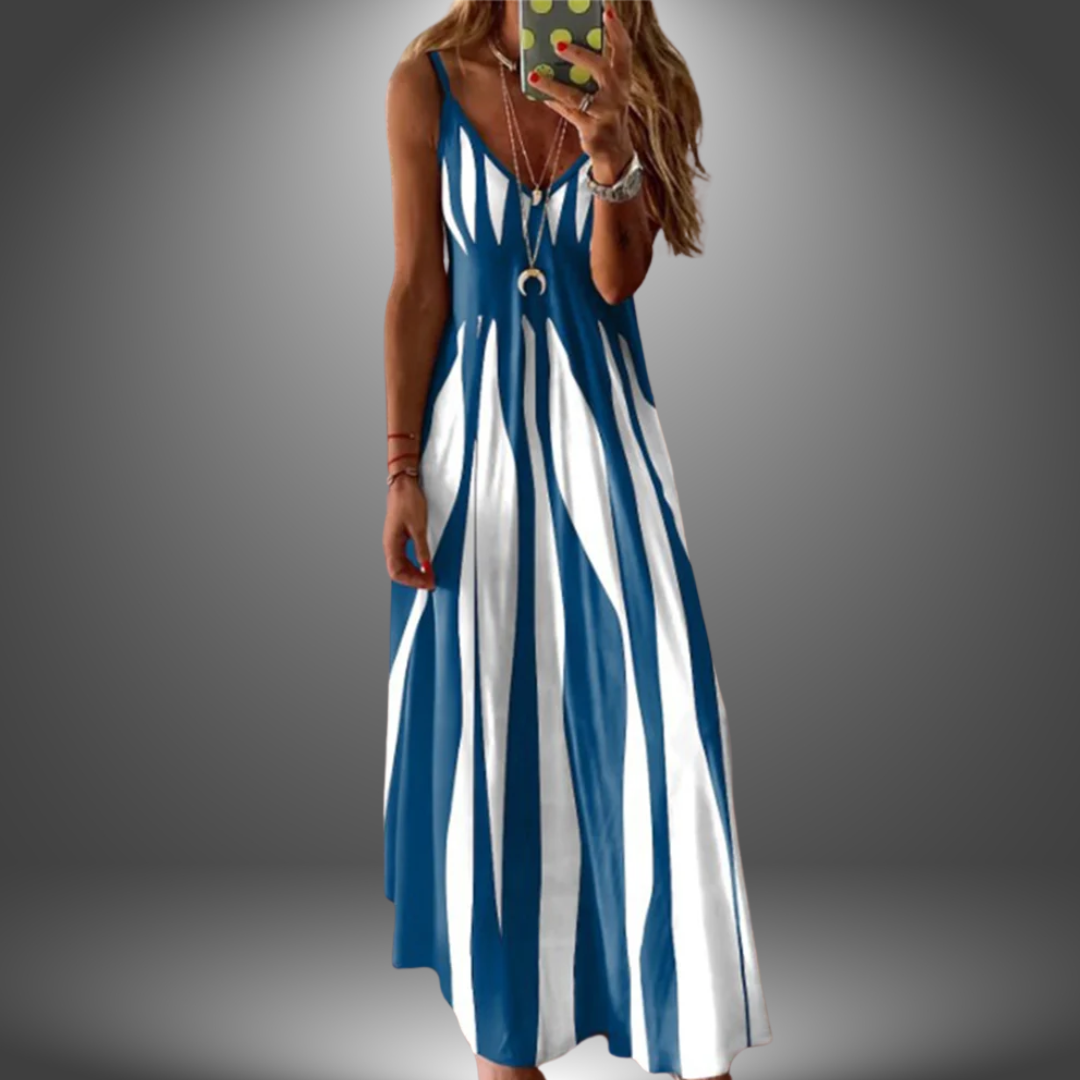 Lylou | Chic Sleeveless Striped Maxi Dress