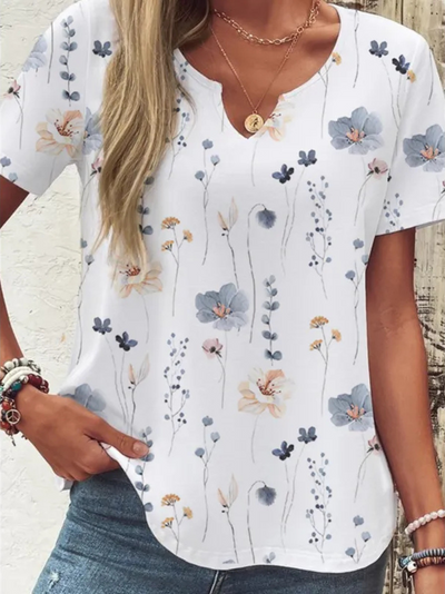 Charis Floral Print Button-Up Shirt