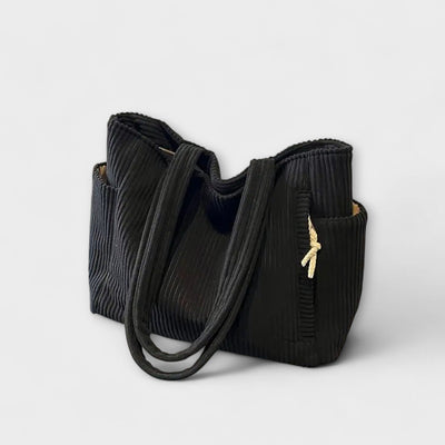 Tilda – Ribbed Tote Bag with Cord Detail