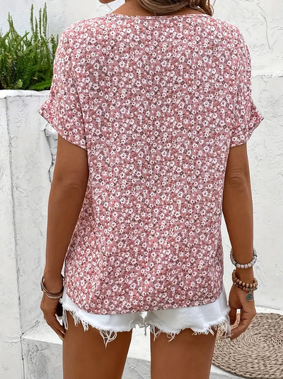 Charis Floral Print Button-Up Shirt