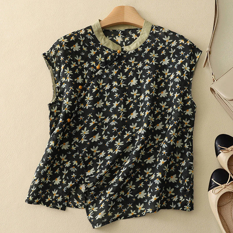 AMANDA COTTON LINEN BLOUSE