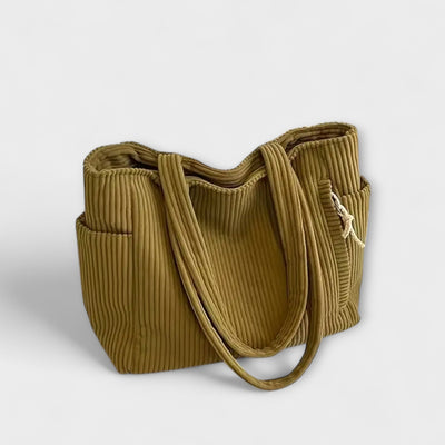 Tilda – Ribbed Tote Bag with Cord Detail