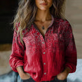 Vintage-Inspired Mira Printed Blouse