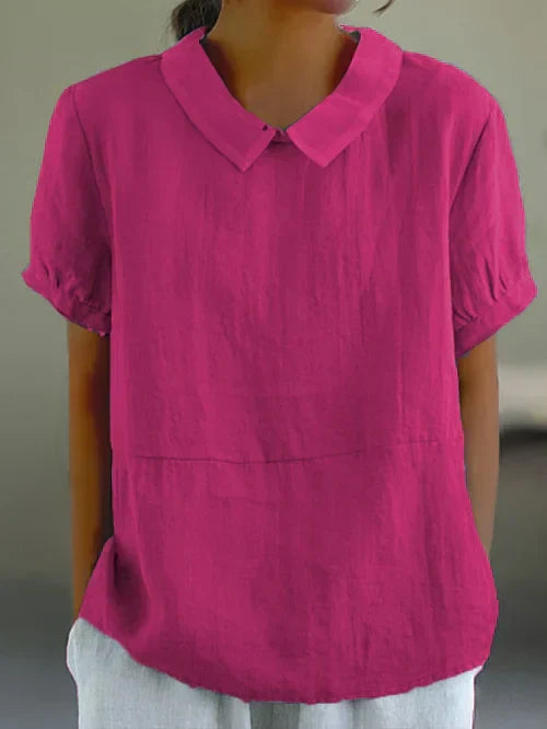 Amalie Casual Fit Collared Top