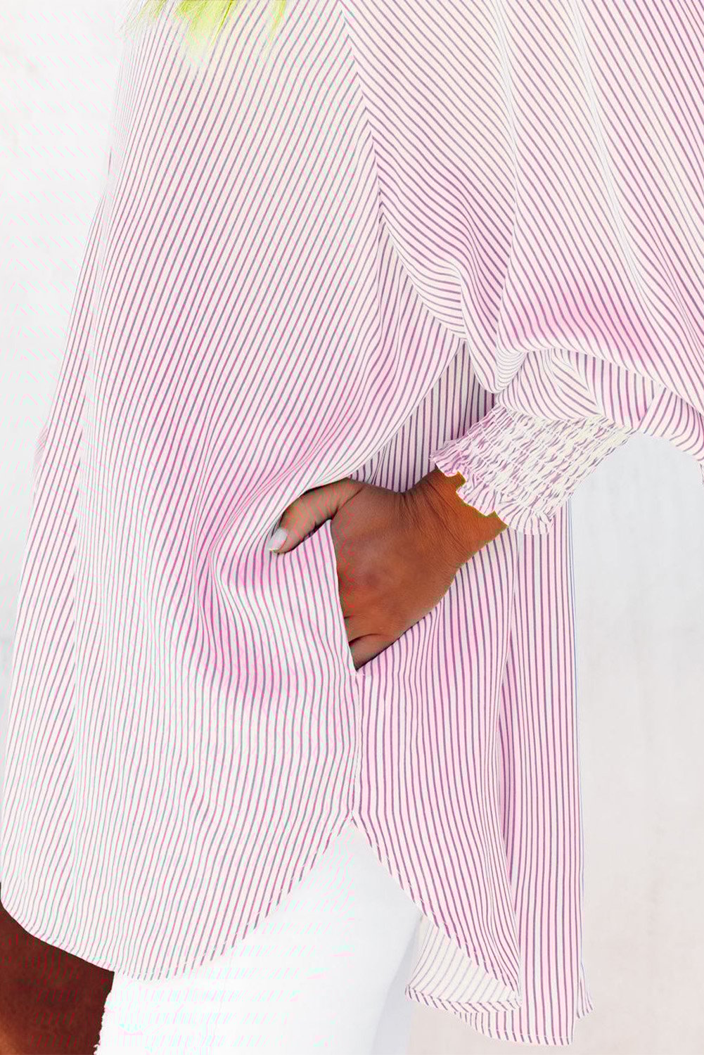 Mid-Length Button-Up Top