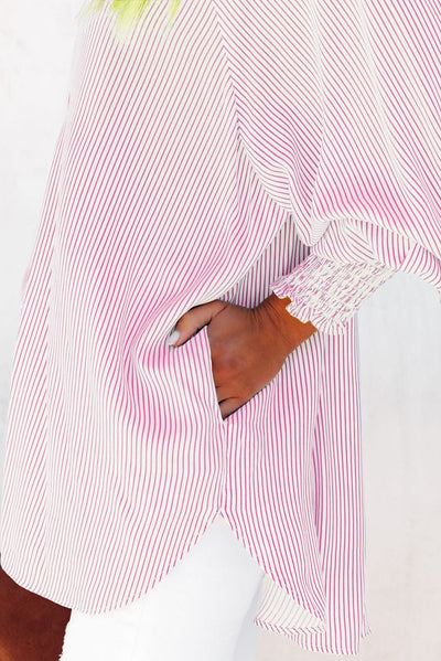 Mid-Length Button-Up Top