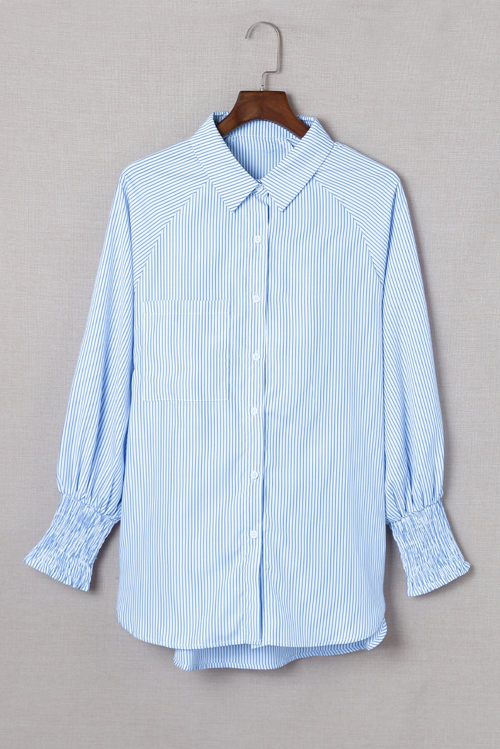 Mid-Length Button-Up Top