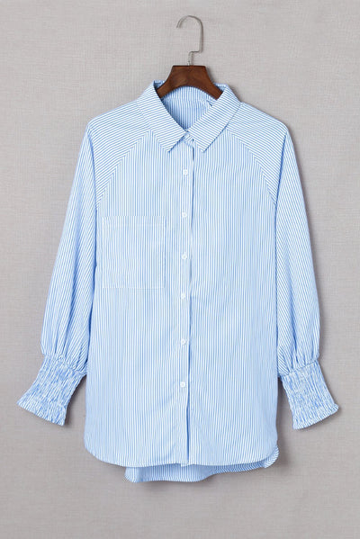 Mid-Length Button-Up Top