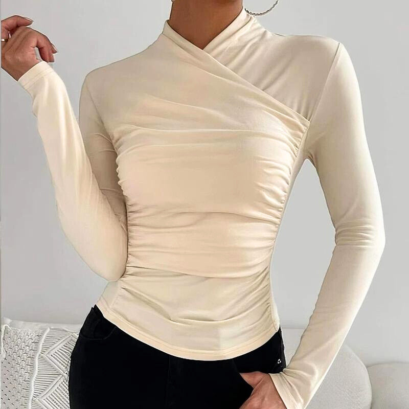 Timeless Cross-Neck Blouse
