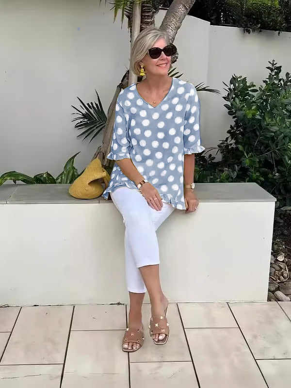 Chic V-Neck Blouse for Women