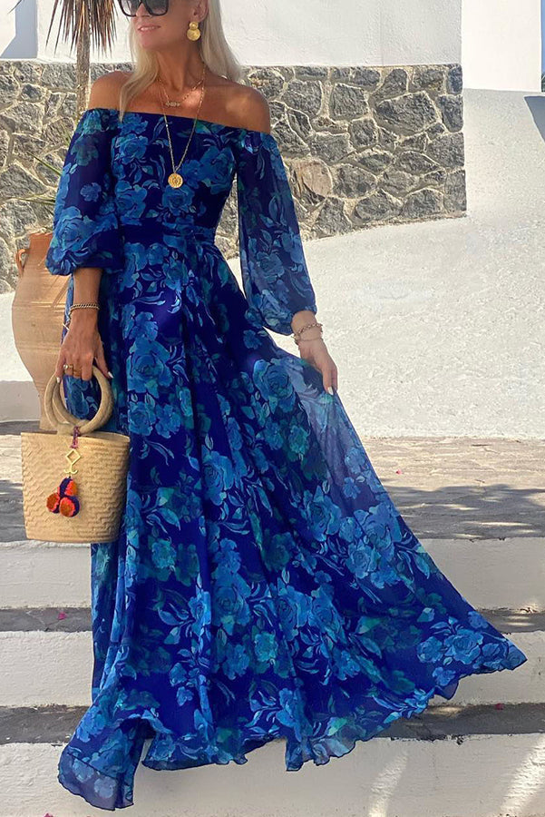 Elvire | Off-Shoulder Floral Maxi Dress