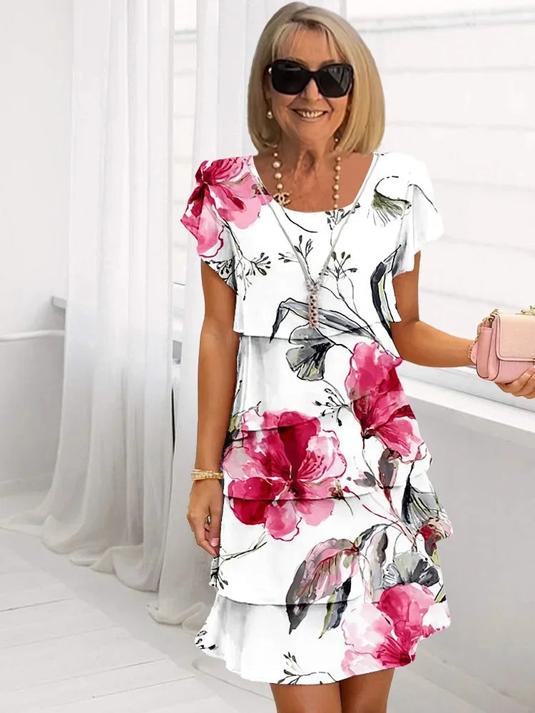 Ashley | Floral Ruffle Dress