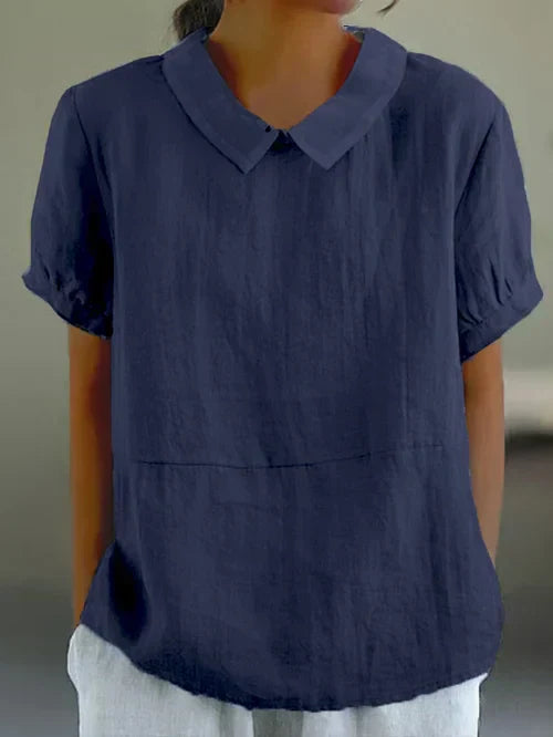 Amalie Casual Fit Collared Top