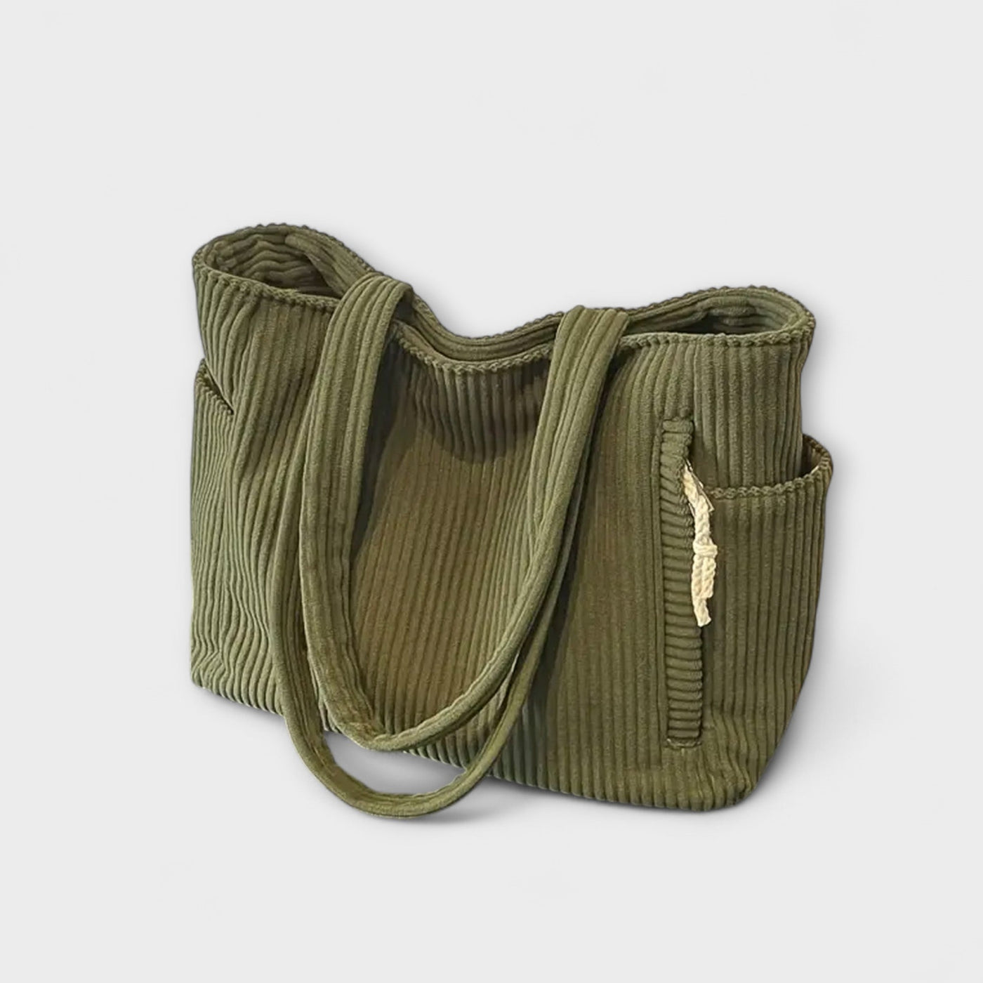 Tilda – Ribbed Tote Bag with Cord Detail