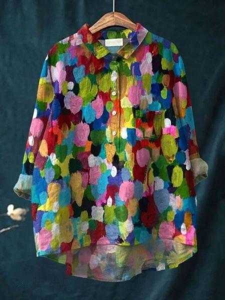 Floral Elegance Lila Blouse