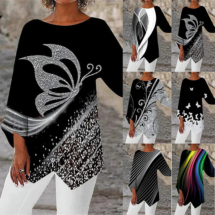 Soraya Long Sleeve Graphic Top