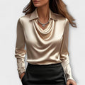 Lira Shimmering Ruffled Collar Blouse