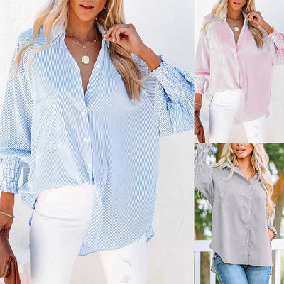 Mid-Length Button-Up Top