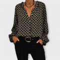Graceful V-Neck Blouse