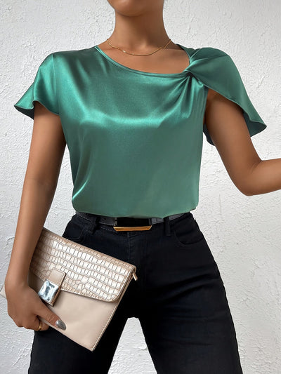 Loretta Stylish Top Featuring Distinctive Shoulder Design