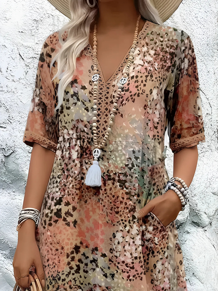 Journi | Colorful Mid-Length Dress