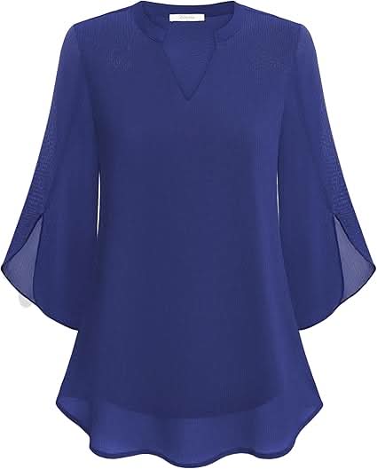 Celest Double-Layer Chiffon Top