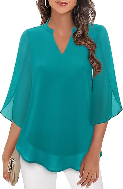 Celest Double-Layer Chiffon Top