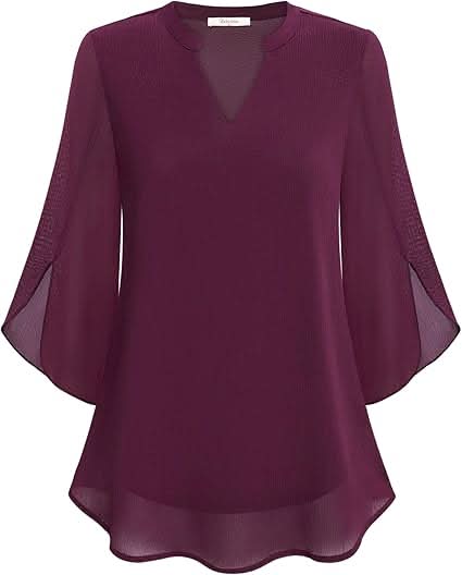Celest Double-Layer Chiffon Top
