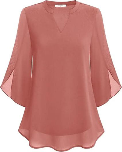 Celest Double-Layer Chiffon Top