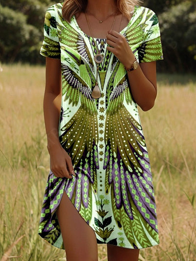 Millie | Chic Ethnic Print Summer Dress