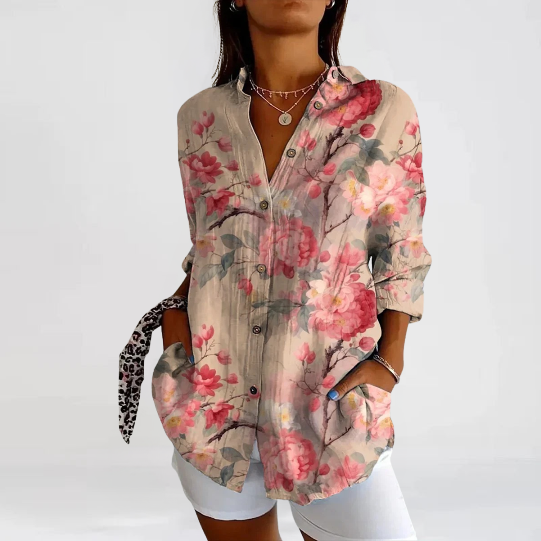 Floral Print Casual Blouse - Tina Collection