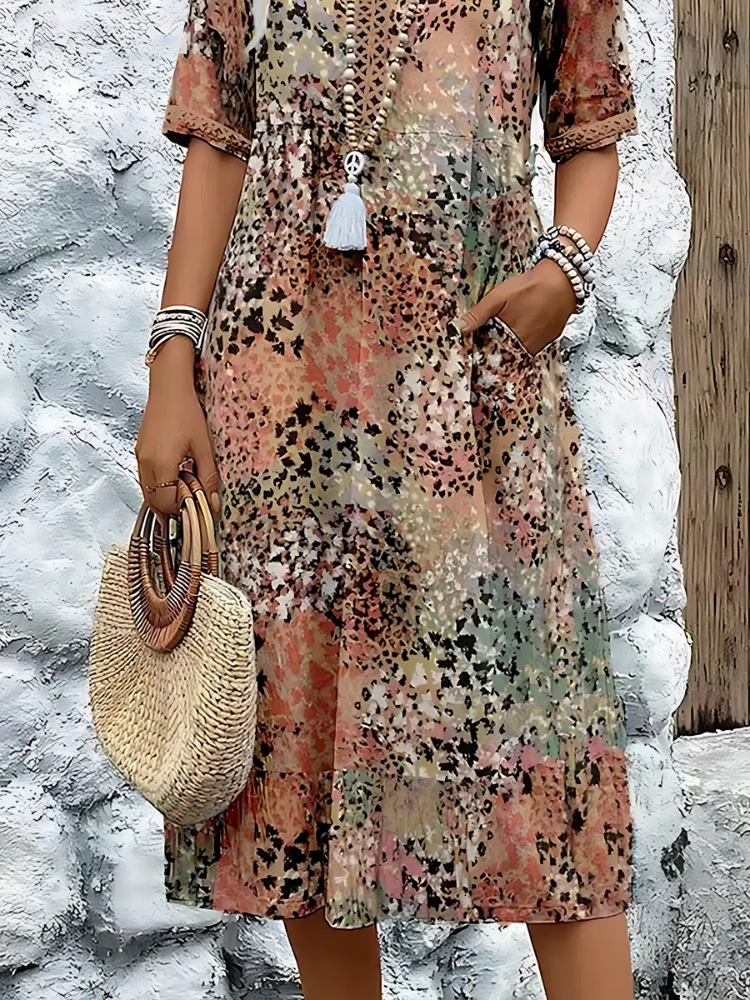 Journi | Colorful Mid-Length Dress
