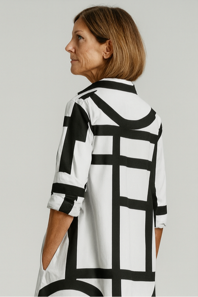 Genevieve | Geometric Pattern Dress