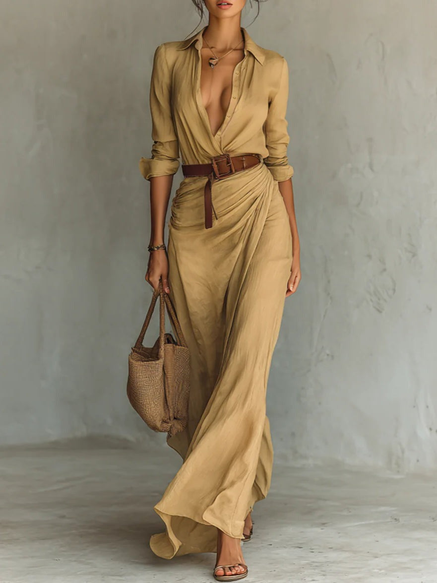 Jolina | Custom-Fit Long Sleeve Maxi Dress